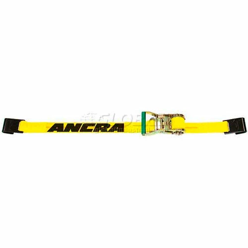 Ancra International Ancra® 2" x 30' Ratchet Strap 47970-11 with Short-Wide Ratchet Buckle & Flat Hooks