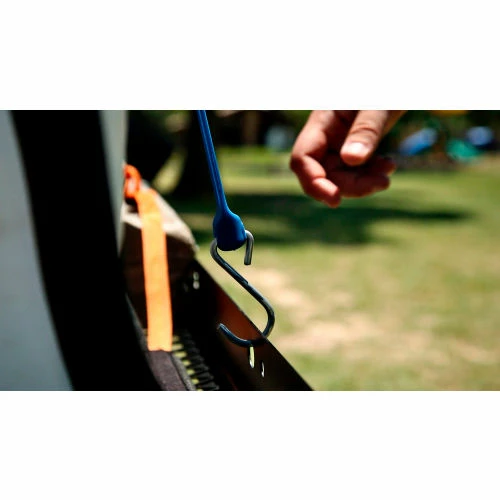 The Better Bungee BBS18GBL 18" Bungee Strap with Galvanized Triangle S Hook - Blue - Pkg Qty 12 - Image 2