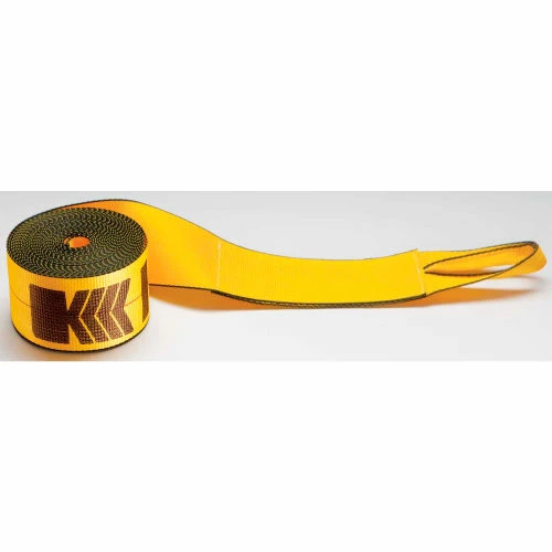 Kinedyne Winch Strap 423030 with Loop - 30' x 4" Gold