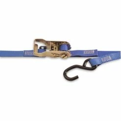 Kinedyne Cargo Control Ratchet Strap 711587PK with Spring Loaded Fitting - 15' x 1" Blue