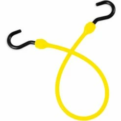 The Better Bungee™ BBC18NY 18" Bungee Cord with Over Molded Nylon Ends - Yellow - Pkg Qty 12