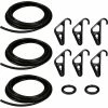 The Better Bungee™ BBCC1/4BK Cargo Kit - (3) 10 ft. x 1/4" Cords, 2 O-rings, & 6 Hooks - Black