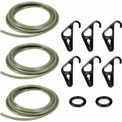 The Better Bungee BBCC1/4MG Cargo Kit - (3) 10 ft. x 1/4" Cords, 2 O-rings, & 6 Hooks - Green
