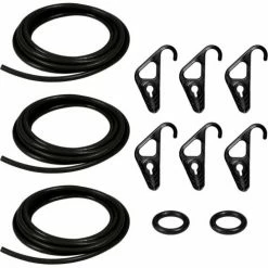 The Better Bungee™ BBCC5/16BK Cargo Kit - (3) 10 ft x 5/16" Cords, 2 O-rings, & 6 Hooks - Black