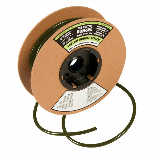 The Better Bungee BBR1/4MG Bungee Rope 50 ft. - 1/4" Thick - Military Green