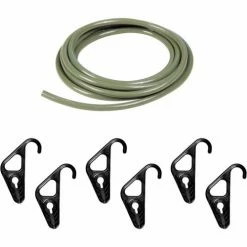 The Better Bungee BBR10516MG Bungee Kit - 10 ft. x 5/16" Cords & 6 Adjustable Hooks - Green - Pkg Qty 2