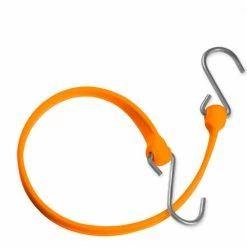 The Better Bungee BBS24GO 24" Bungee Strap with Galvanized Triangle S Hook - Orange - Pkg Qty 12