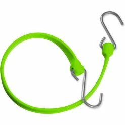 The Better Bungee BBS36GSG 36" Bungee Strap with Galvanized Triangle S Hook - Safety Green - Pkg Qty 12