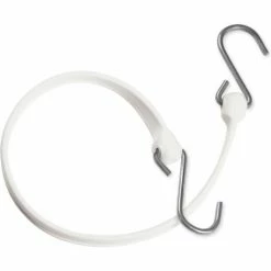 The Better Bungee BBS36GW 36" Bungee Strap with Galvanized Triangle S Hook - White - Pkg Qty 12
