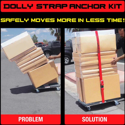Snap-Loc E-Track Single Wood Dolly Strap Tie-Down Anchor Kit W/2" x 16' Cam, 3000 Lb. Cap. - Image 3
