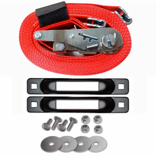 Snap-Loc E-Track Single Truck Trailer Tie-Down Anchor Kit W/2" x 16' Ratchet Strap, 4400 Lb. Cap.