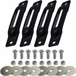 Snap-Loc E-Track Single Strap Anchor W/ Allen Screws, Black, 4/Pack