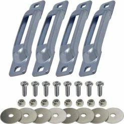 Snap-Loc E-Track Single Strap Anchor W/ Allen Screws, Zinc, 4/Pack