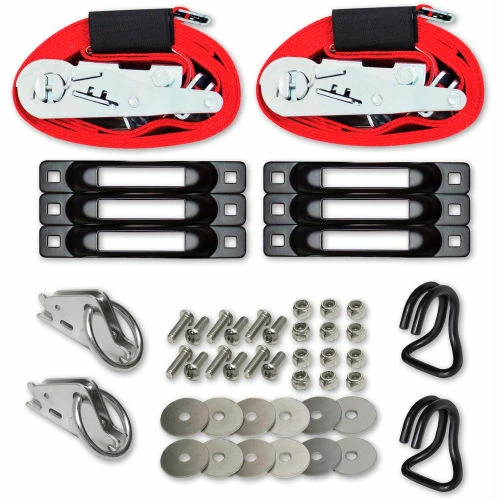 Snap-Loc E-Track Single Truck Trailer Tie-Down Anchor Kit W/2" x 16' Ratchet Straps, 6/Pack - Image 17